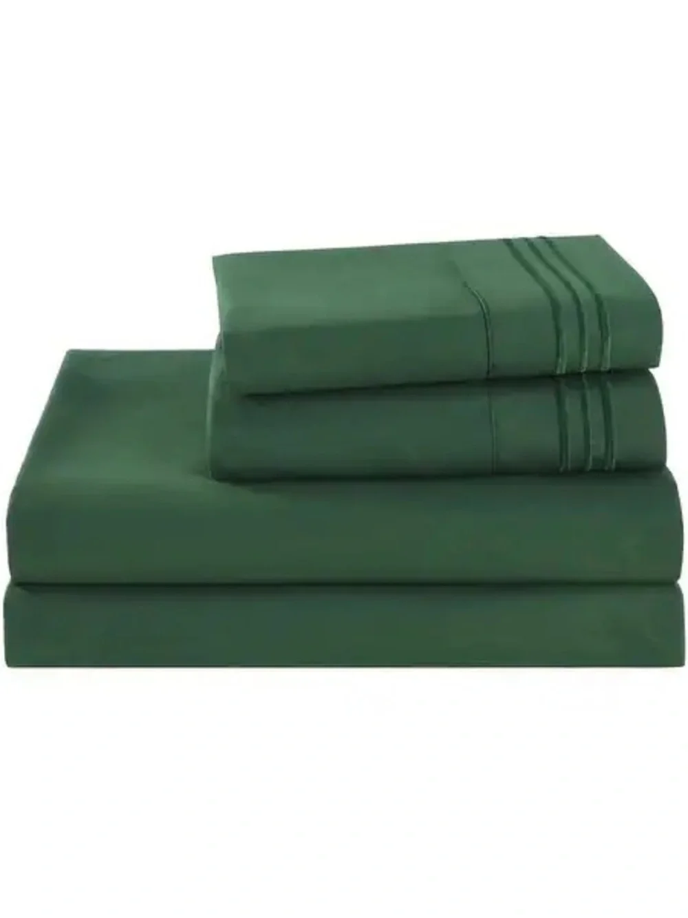 Deep Green Solid Sheet Set king size 4 piece